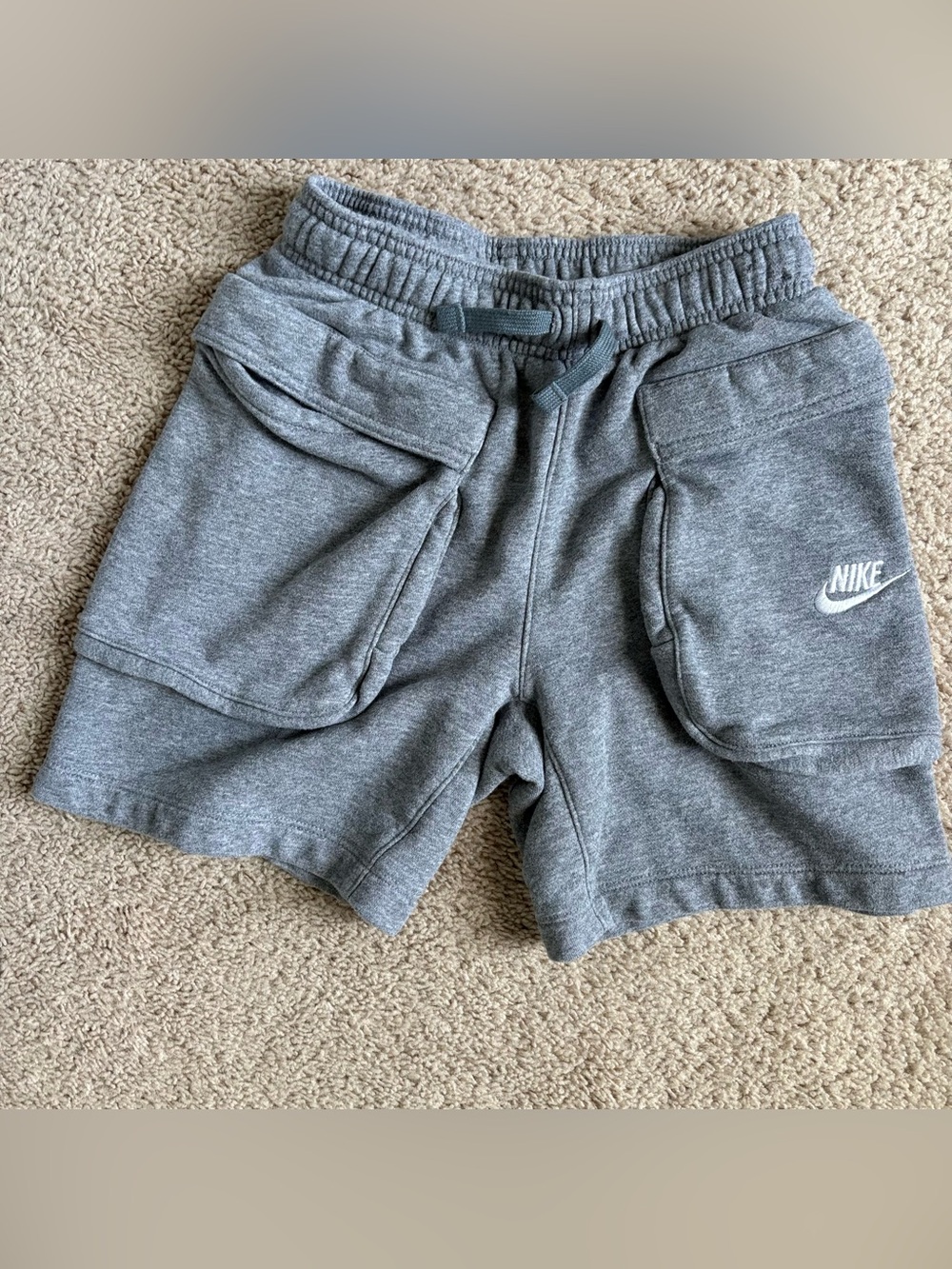 Nike Gray Kids Cargo Fleece Shorts